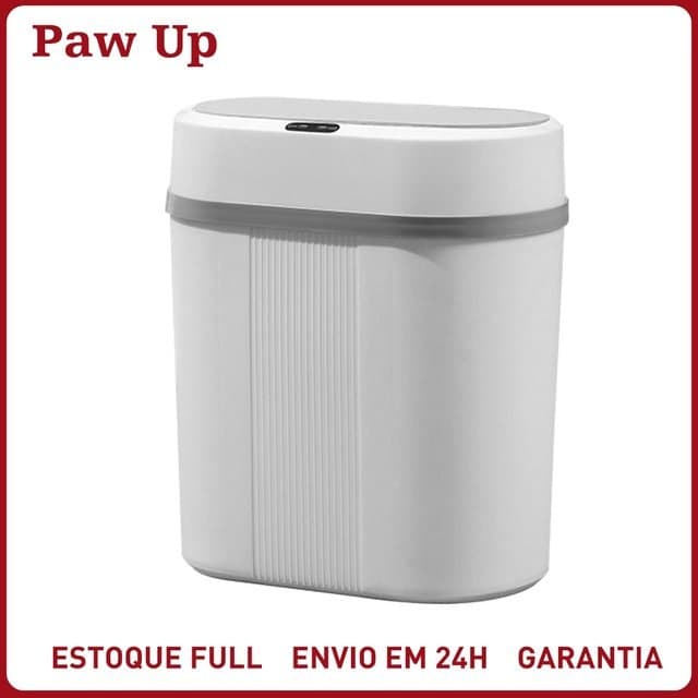 Lixeira Automática Knock 12L Sem Toque, Sensor Infravermelho e Tampa para Cozinha, Banheiro, Escritório e Quarto