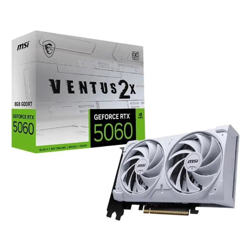 Placa De Video Msi Geforce Rtx 5060 Ventus Oc White 2x 8GB