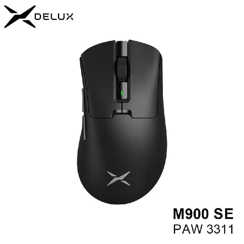 Mouse Sem Fio Delux M900 Se PAW3311 1000Hz +-63g 2.4Ghz/Com Fio 400mAh
