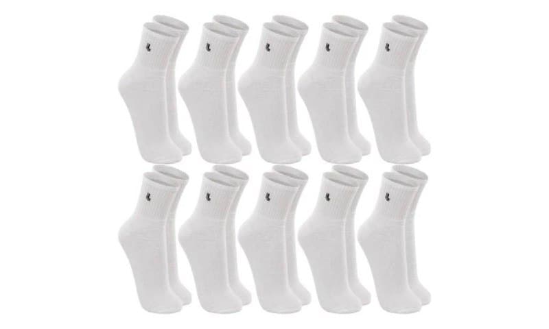 Kit 10 Pares Meia Lupo Original Masculina Cano Médio Algodão