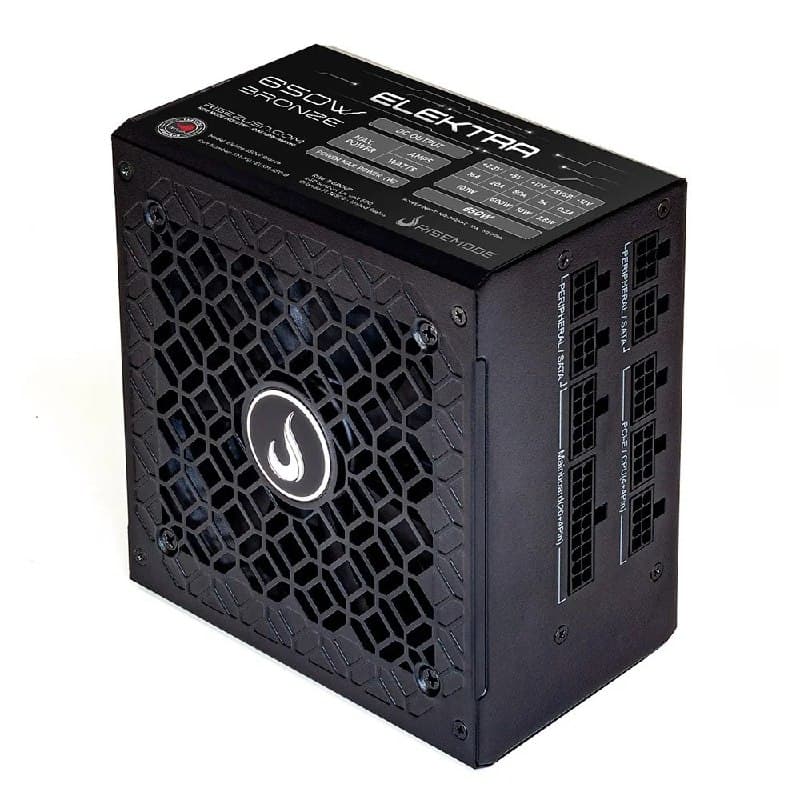 Fonte Gamer Rise Mode Elektra, 650W, Bronze, Full Modular, Pfc Ativo, Preto Rm-Psu-Elkm-650-B