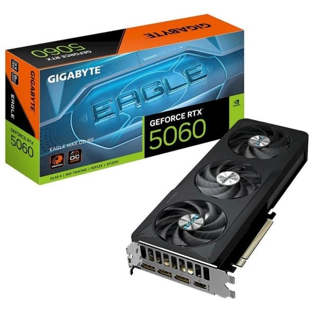 Placa de Vídeo Gigabyte GeForce Rtx 5060 Eagle Max Oc, 8Gb, Gddr7, 128-bit