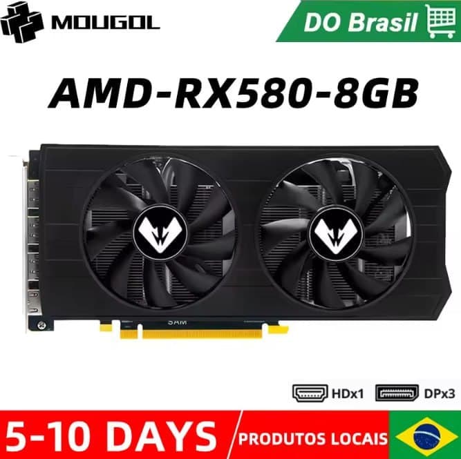 Placa de vídeo Amd Radeon 8GB Mougol