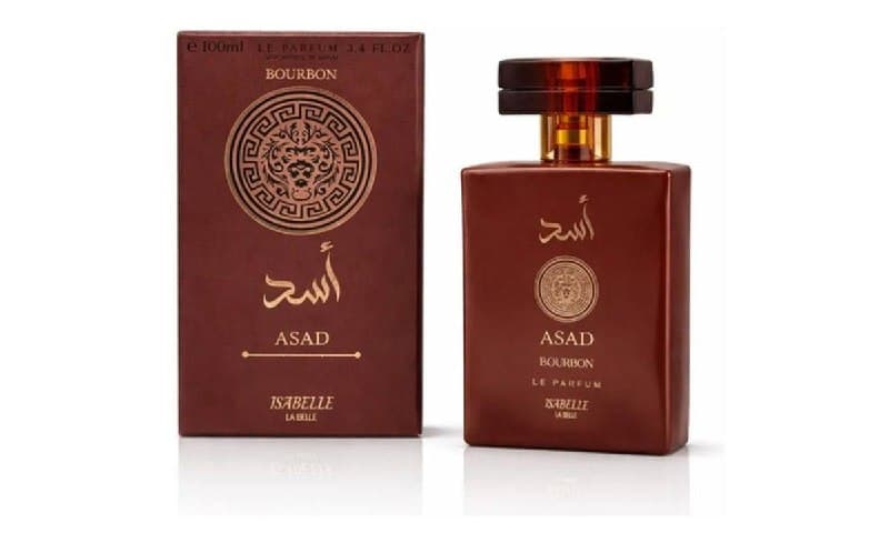 Perfume Arábe Asad Bourbon 100ml - Marca Isabelle La Belle | Fixação Intensa, Notas Amadeiradas Marcantes E Elegância Masculina