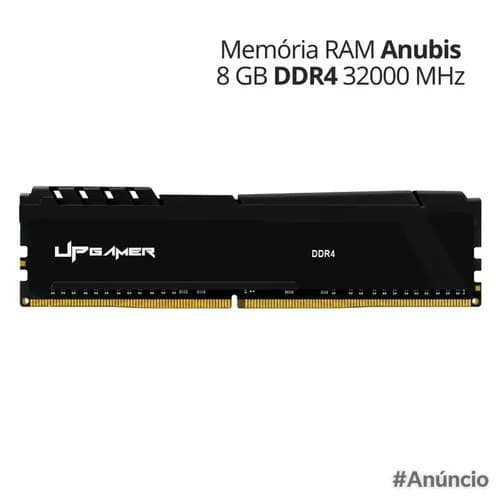 Memória RAM Desktop 8GB DDR4 3200MHz para PC, Módulo Interno com Dissipador de Calor - Linha Anubis UP Gamer