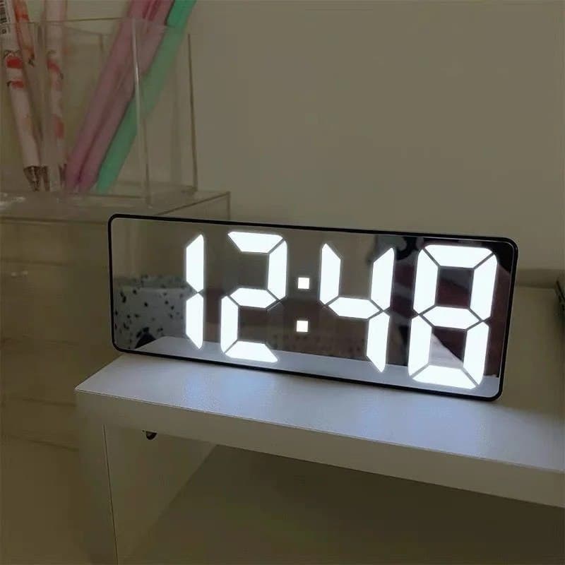Relogio Digital com sensor de temperatura e visor grande para quarto e escritório