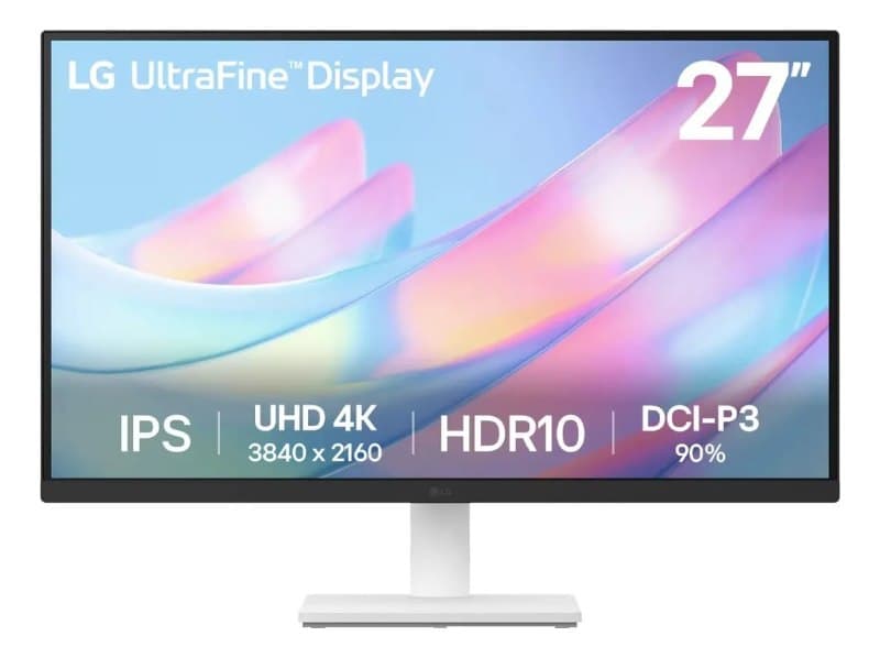 Monitor LG UltraFine - Tela IPS UHD 4K 27", HDR10, DCI-P3 90%, Dynamic Action Sync, Branco– 27US500