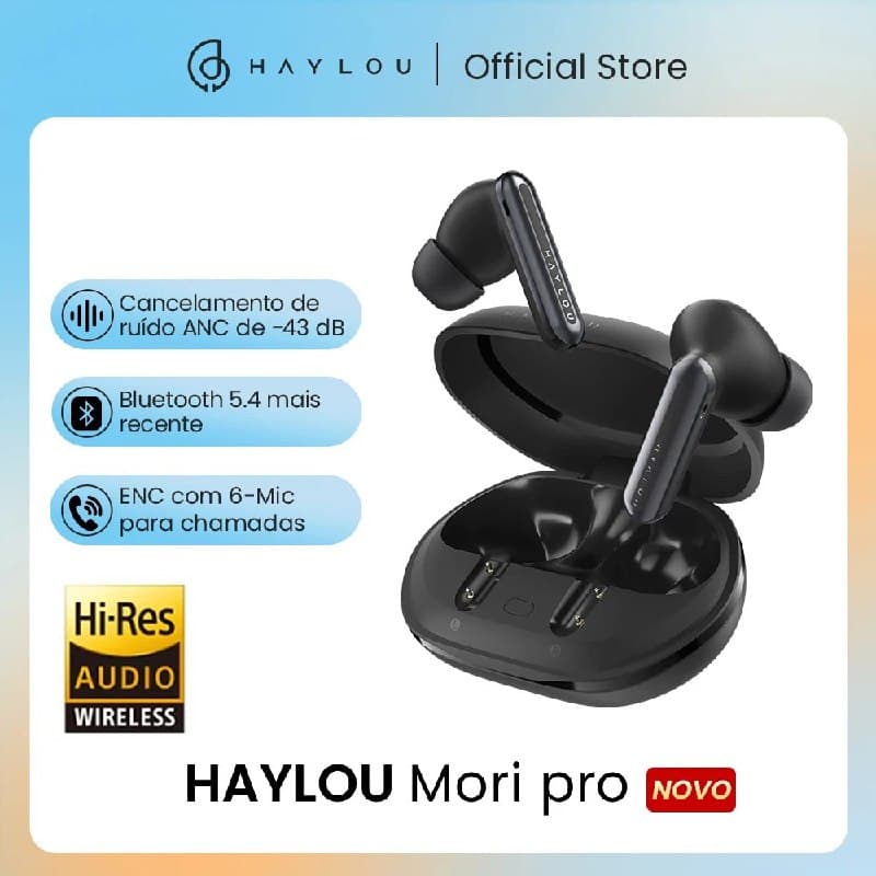 Fone Haylou Mori PRO, cancelamento de ruído ANC 43db