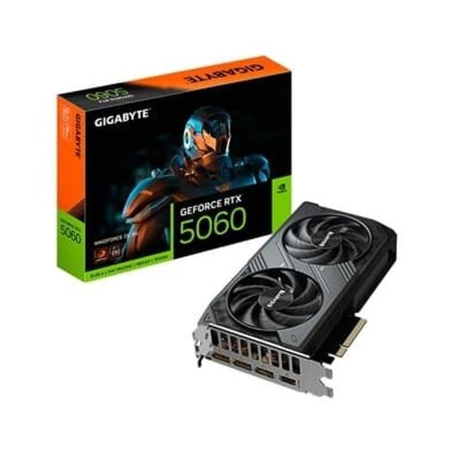 Placa de Vídeo Nvidia GeForce Gigabyte Rtx5060 Windforce Oc 8Gb Gddr7 128bit 9Vn5060wo-00-G10