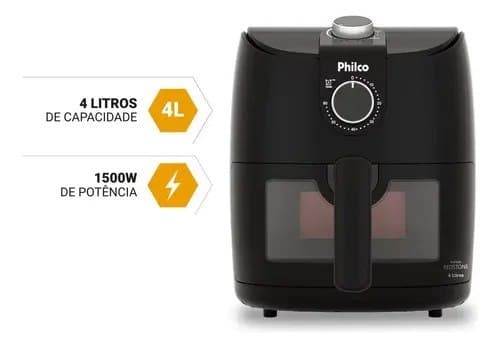 Fritadeira Air Fryer Philco 4L Redstone 1500W Paf40A 127v