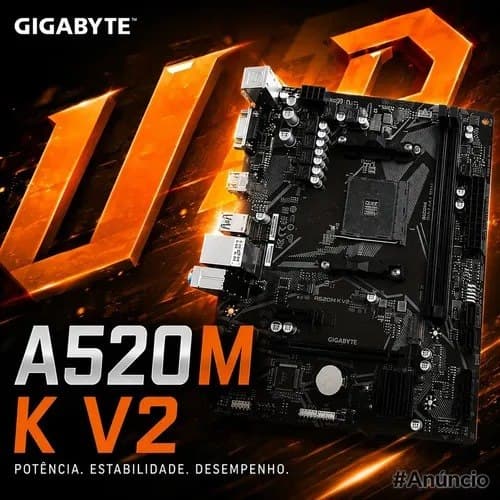 Placa mãe Gigabyte Ultra Durable A520M K V2