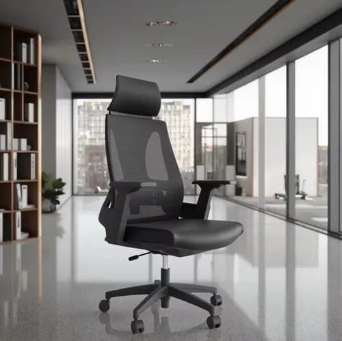Cadeira Presidente Ergonômica Certificada Nr17 Toledo Preto Mesh