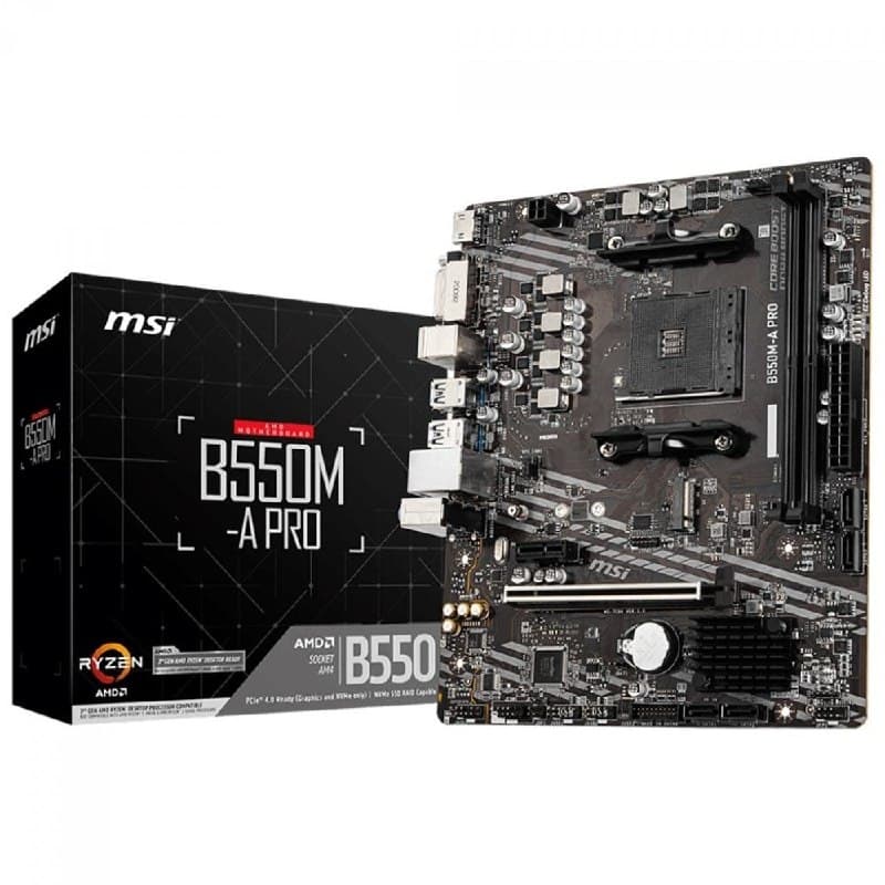 Placa Mãe MSI B550M-A PRO - AMD Ryzen AM4 - DDR4 - Matx - M.2 - Hdmi/dvi
