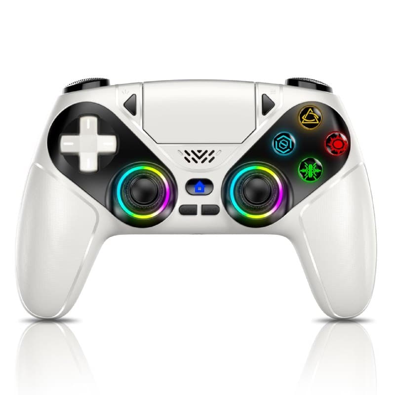 Controle Sem Fio para Playstation 5, Console PS5/PC com Vibração Turbo Dual Sense e Programação RGB