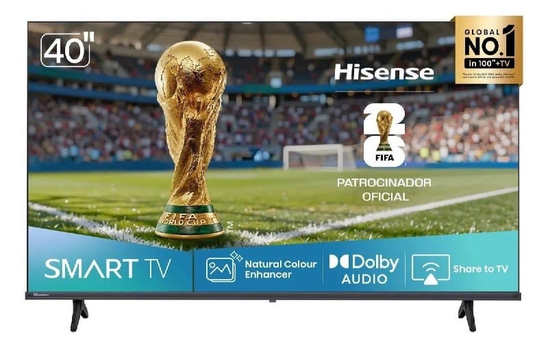 Smart Tv Hisense Fhd 40" Polegadas 40A4nv com Hdr10, Dts Virtual X, Compatibilidade Alexa e Google Home