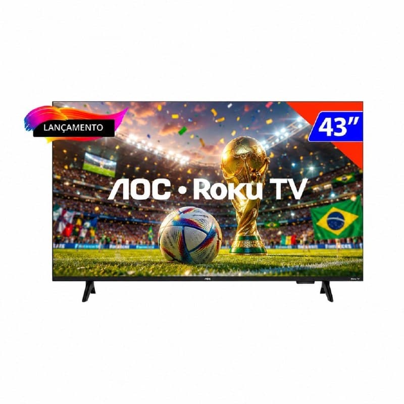 Tv Smart 43 Polegadas Aoc Roku Hd Wi-fi 43s5155/78g