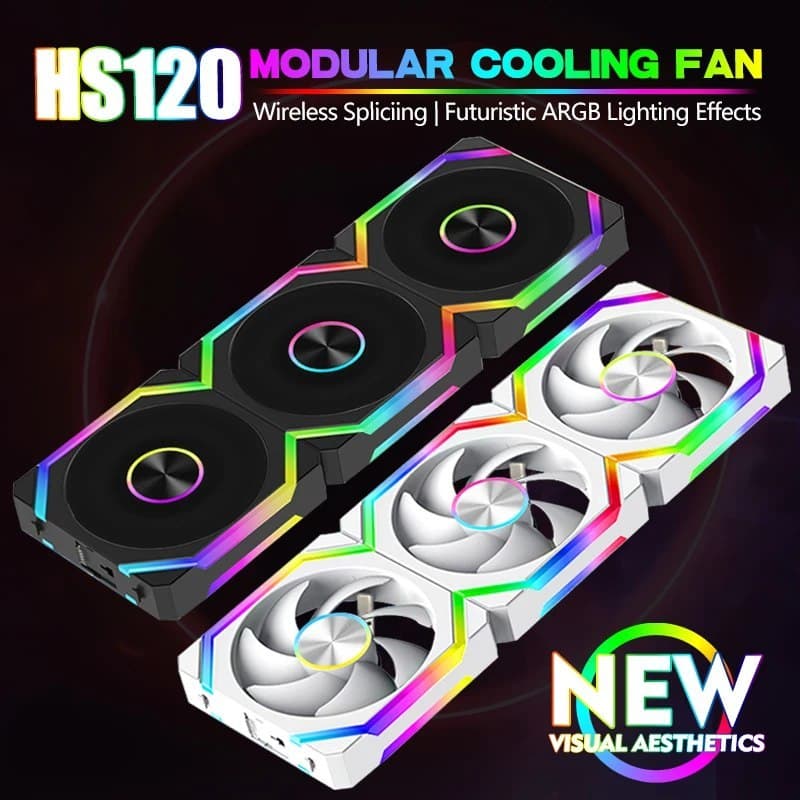 Kit 3 fans Jumpeak CS120 mageticas ARGB