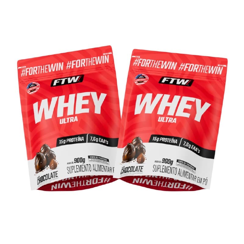 Kit 2x Whey Ultra Protein Refil 900g Ftw
