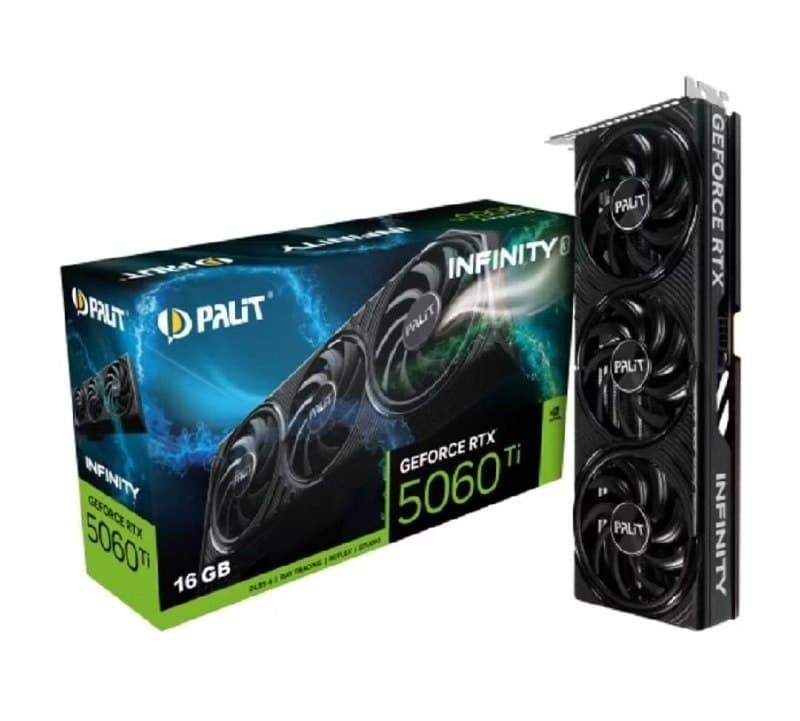 Placa de Vídeo Palit NVIDIA GeForce RTX 5060 Ti Infinity, 16GB GDDR7