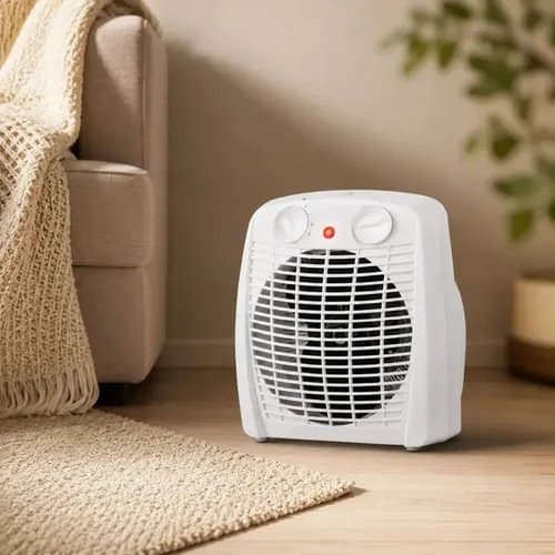 Aquecedor Elétrico 2 Em 1 Kian Branco 1800w Aq100 2 Níveis De Aquecimento Ventilação