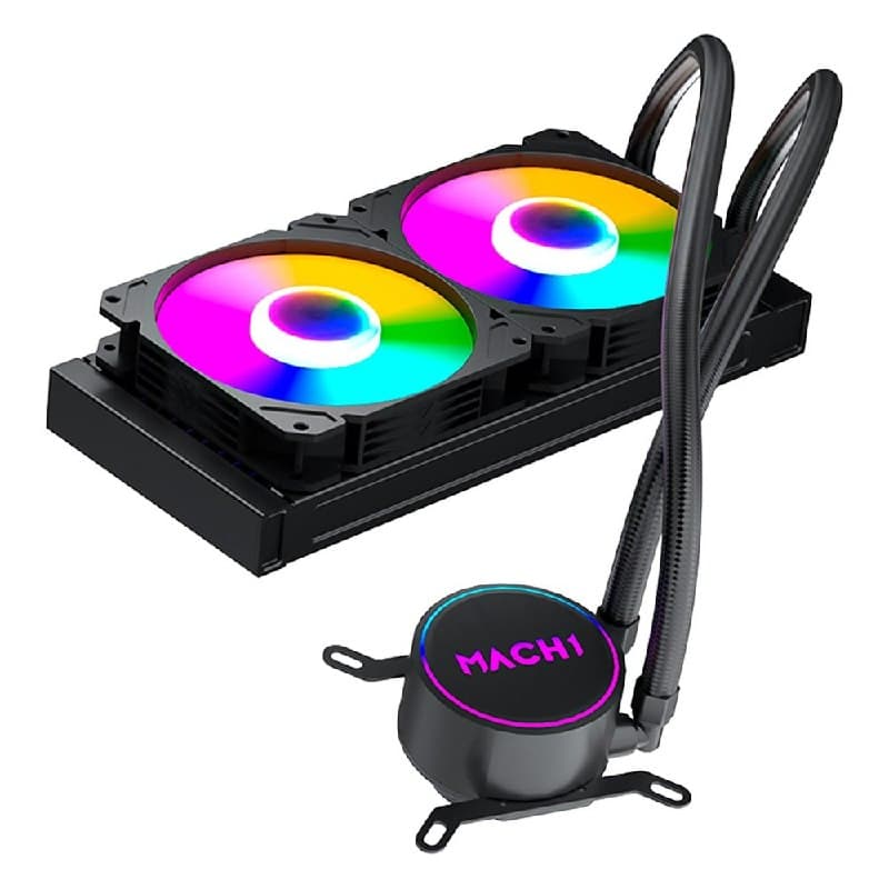 Water Cooler Mach1 Logic, Rgb, 240mm, Amd e Intel, Preto Gk240