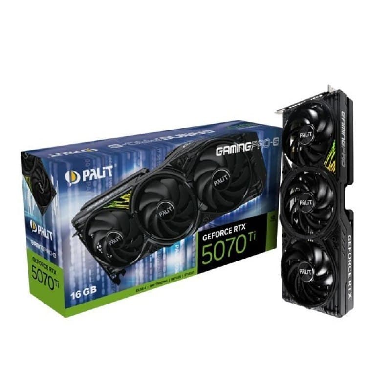 Placa de Video GeForce NVIDIA PALIT RTX 5070 Ti 16GB GAMINGPRO-S GDR7 256BIT 3-DP HD