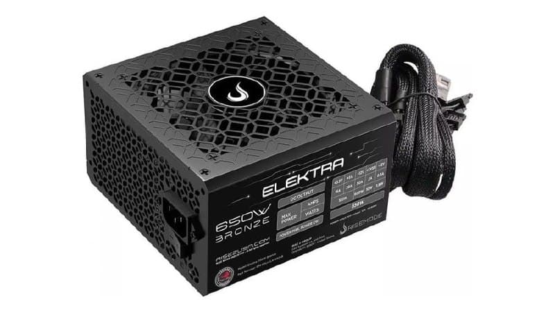 Fonte Rise Mode Elektra, 650W, 80 Plus Bronze, Pfc Ativo, Preto, Rm-Psu-Elk-650-B -R$ 256
