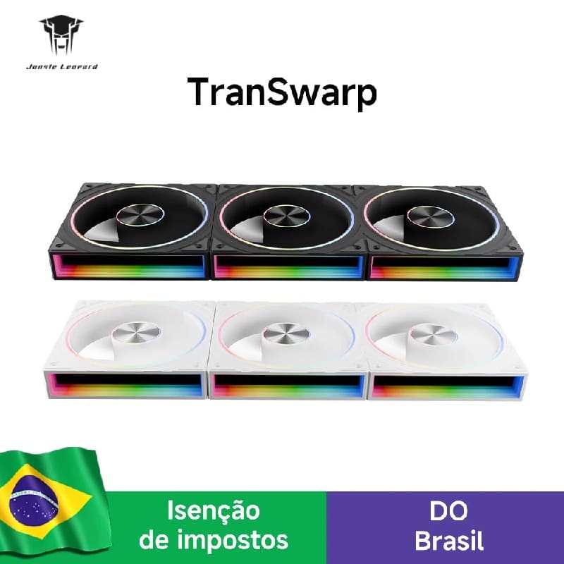 Kit Fans 3 em 1, 360 mm ARGB Jungle Leopard Transwarp