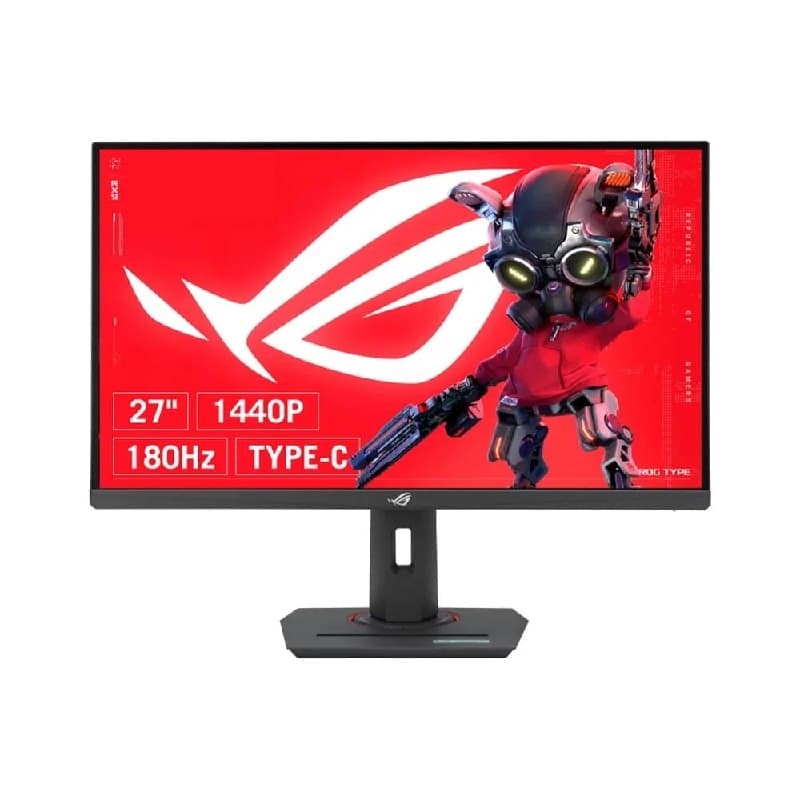 Monitor Gamer ASUS ROG Strix 27", QHD, 180Hz, 1ms, Fast IPS, VRR, G-Sync, FreeSync, HDR 400, USB-C, Altura Ajustável