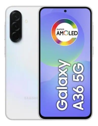 Smartphone Samsung Galaxy A36 5G 256Gb 8Gb Super Amoled 6.7'' Câmera Tripla 50Mp Selfie 12Mp 5000 mAh Ip67 Nfc Dual Sim Recursos Ia Branco