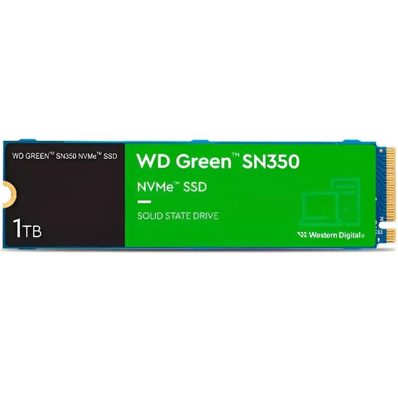 Ssd 1tb Western Digital Green Sn350 Nvme, Gen3, M.2 2280 Azul