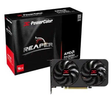 Placa de Video PowerColor Radeon RX 9060 XT Reaper, 16GB, GDDR6, 128-bit, RX9060XT-16G-A-NAC