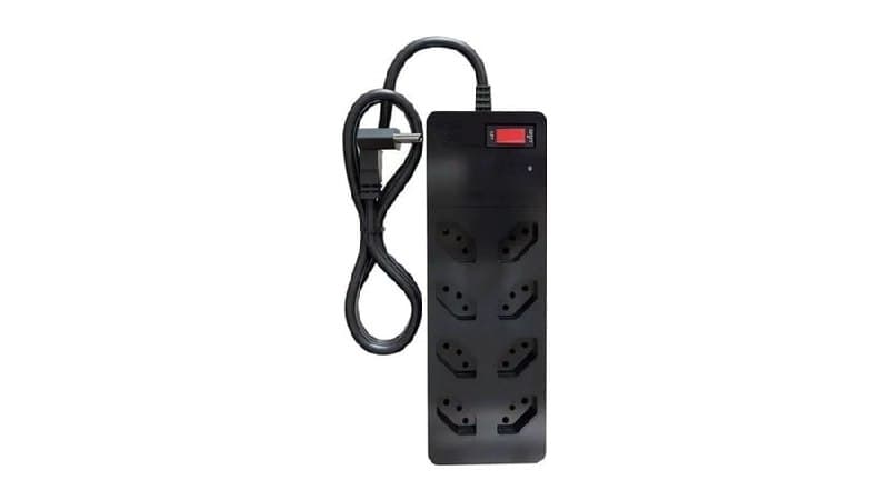 Filtro de Linha com Protetor de Surto DPS iClamper Energia 5 Tomadas 3 Pinos 10 Amperes com Tecnologia LCF Anti Raio Clamper Cor Preto