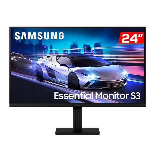 Monitor Samsung 24" Essential S3 Fhd Ips 120Hz 5Ms, 2 Hdmi, Super Fino, 3 Side Boardless, Ls24f320galmzd