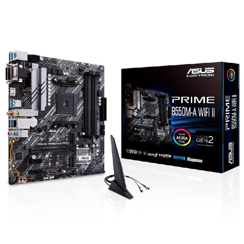 Placa Mãe Asus Prime B550M-A, Wi-Fi II 90MB19X0-M0EAY0