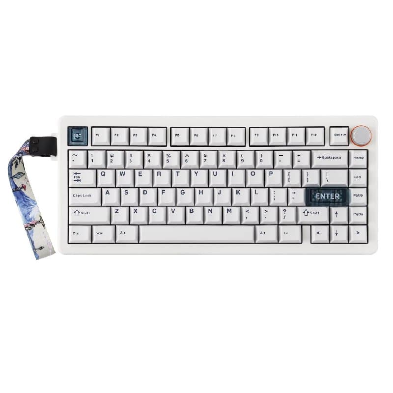 Teclado Mecânico Sem Fio Cidoo QK75 (Branco ou PRETO)
