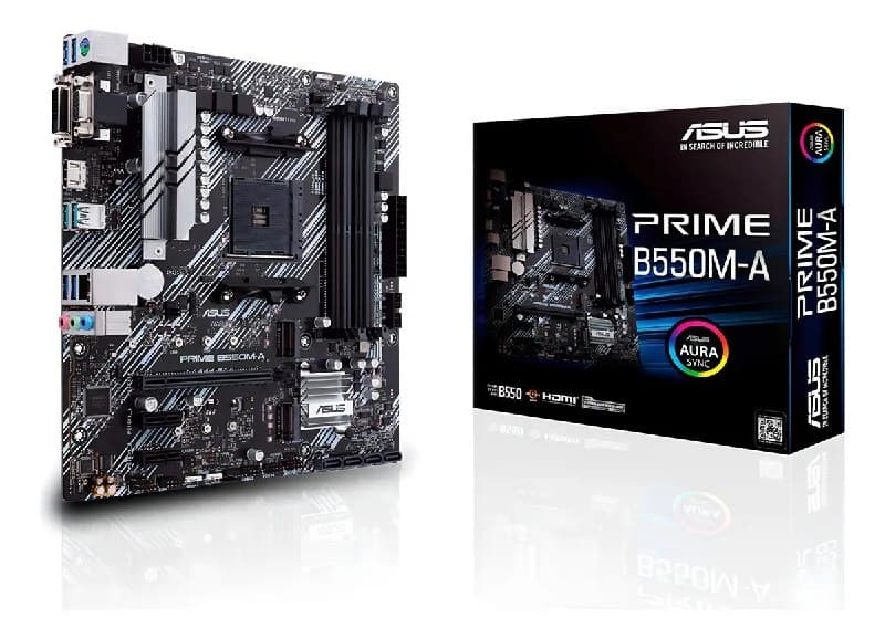 Placa-mãe Asus Prime B550m-a Amd Am4 Ddr4 90Mb14i0-C1bay0 Cor Preto