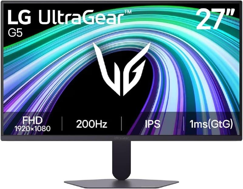 Monitor LG UltraGear - IPS, 27”, 200Hz (Nativo), 1ms (GtG), NVIDIA G-SYNC e AMD FreeSync Premium, HDR10, sRGB 99%, Preto- 27G523B