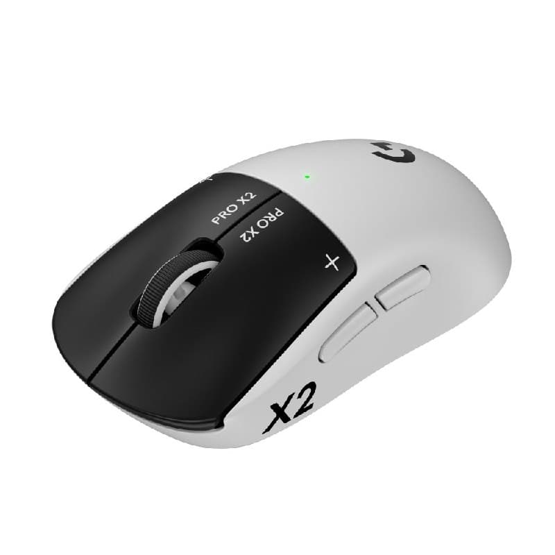 Mouse Gamer Sem Fio Logitech G Pro X2 Superstrike Lightspeed, 61g, Usb-C, Preto e Branco