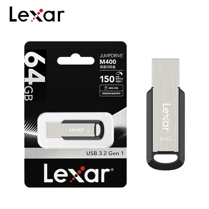 Pendrive Lexar 128GB M400 USB 3.2 até 150 MB/s