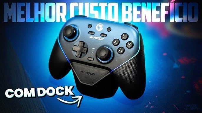 Controle Gamesir Super Nova Controle Com Dock sem fio Hall Effect, 1000mAh, Gatilho com ajuste, Girosópio, Faceplate removível