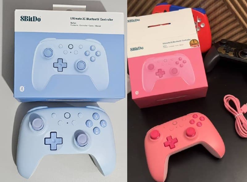 Controle 8BitDo Ultimate 2C — Bluetooth sem fio com joysticks de efeito Hall