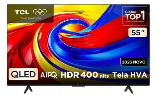Smart TV TCL 55 Polegadas QLED 4K P7L WiFi Bluetooth Google TV HDR10+ 120 Hz VRR AIPQ 55P7L