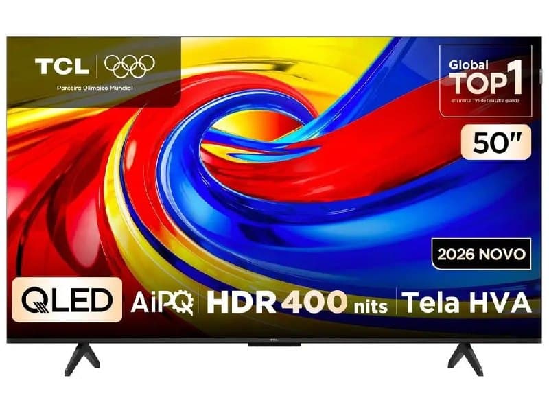 Smart Tv 50" Tcl 4K Uhd Qled 50P7l Google Tv 2026