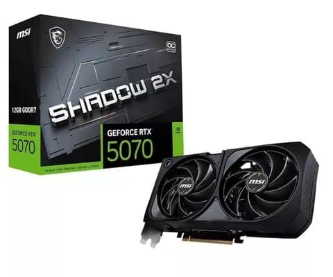 Placa de Vídeo NVIDIA GeForce MSI RTX 5070 Shadow OC 2X 12GB - 192 Bits - HDMI/3X DP - 912-V532