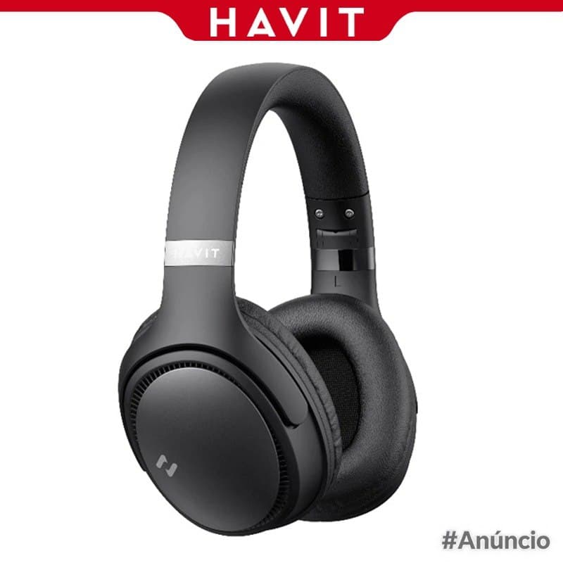 Fone De Ouvido Sem Fio HAVIT H630BT Headphone Gamer Bluetooth 5.3 Multiponto On-ear 3D 55h ENC