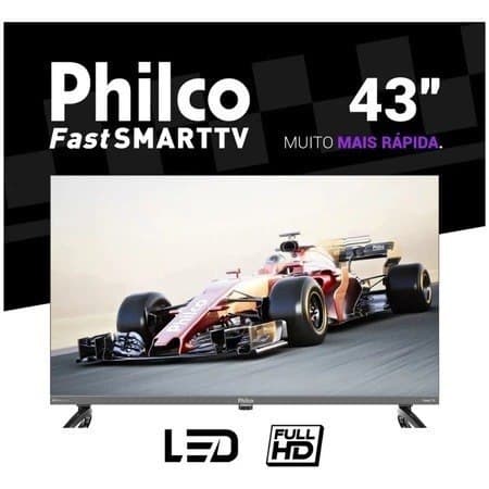 Smart TV 43” Philco P43CRA Full HD Wi-Fi HDMI USB Conversor Digital