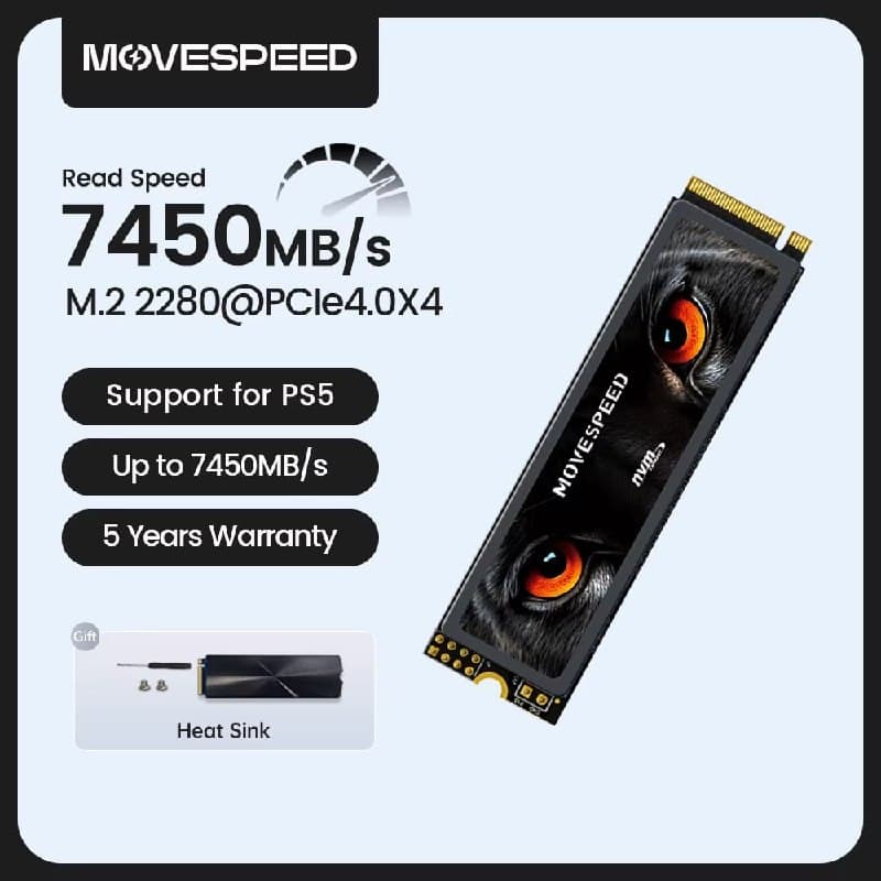 1TB Ssd Movespeed Nvme M.2 7450 MB/S