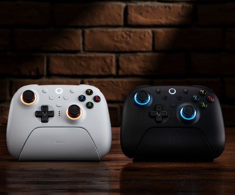 Controle 8BitDo Ultimate 2 Wireless com Dock, RGB, Joystick TMR, Motion Control, Trigger mode, sem fio, 1000mAh, trimode Bluetooth 2.4 usb-c, 1000hz, botões extras