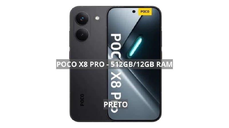 Xiaomi Poco X8 PRO 5G, Versão Global, MediaTek Dimensity 8500-Ultra, Bateria 6500mAh, Câmera 50MP